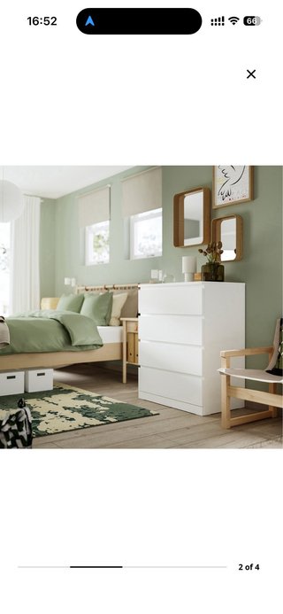 Cómoda IKEA 4 cajones blanca