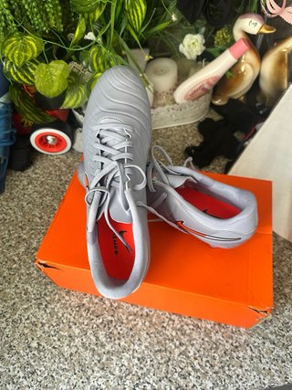 Botas Fútbol Nike Tiempo Talla 44 Gris Naranja