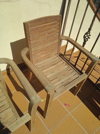 Sillas de teca para exterior