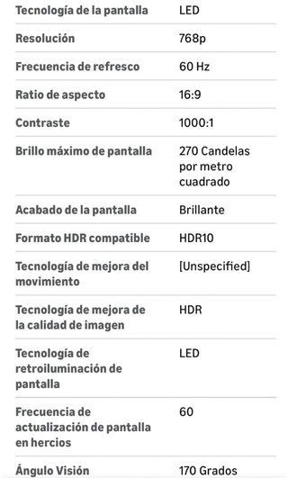 TV 32” THOMSON 32HE5606 Negra + Soporte pared
