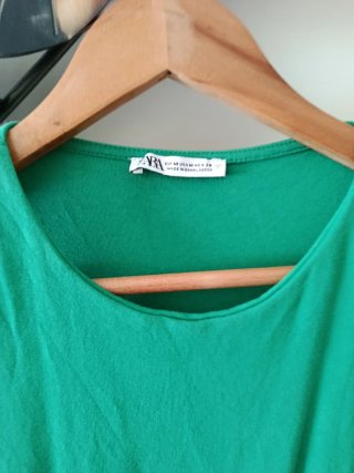 Vestido verde Zara Talla M