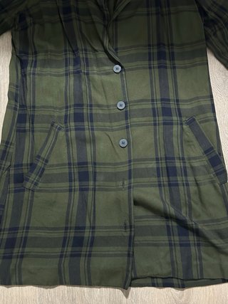 Vestido ZARA cuadros verde y negro Talla S