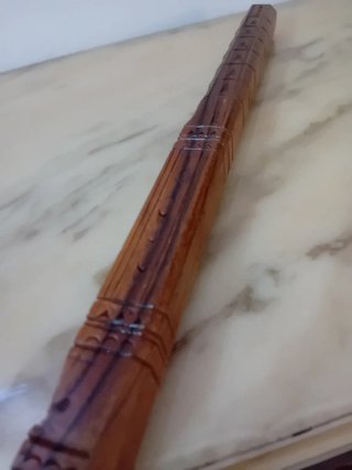 Flauto Vintage Legno-Artigianale Etnico-Decorativo