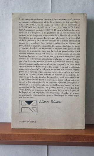 Los vencidos. Nathan Wachtel. Alianza Editorial