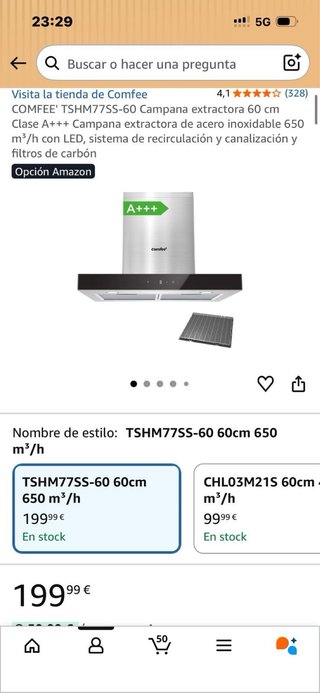 Campana extractora 60cm