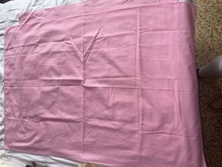 2 Sábanas Cuna/Carro Cuadros Rosa