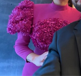 Vestido Franc Sarabia Alta Costura Rosa