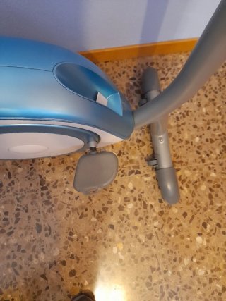 Bicicleta Estática Azul y Gris