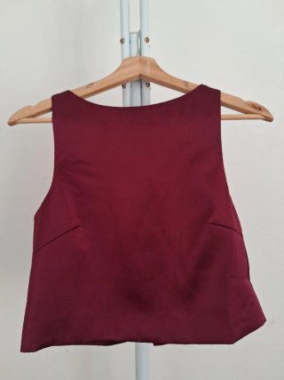 Blusa Burdeos/Malva Lazos en la espalda