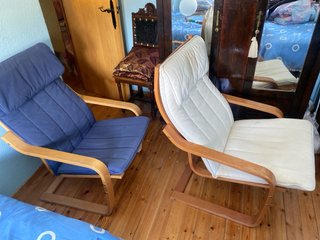 Sillón Relax Ikea Madera Azul