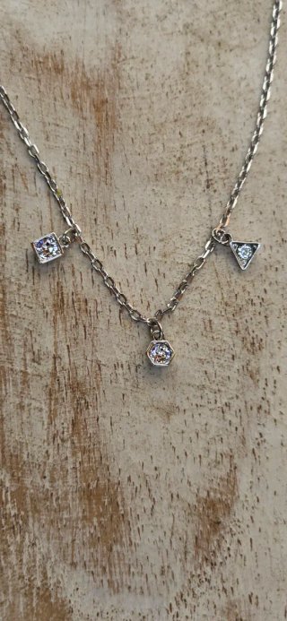 Collar Swarovski Trio Plata