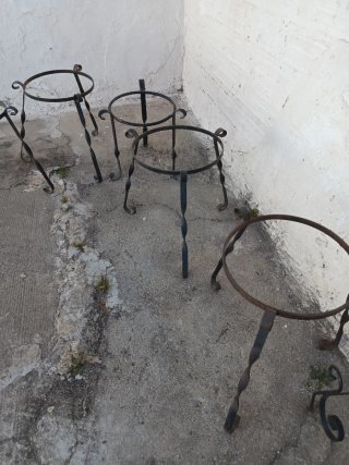 Conjunto 7 Porta Macetas Hierro Forjado