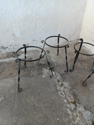 Conjunto 7 Porta Macetas Hierro Forjado