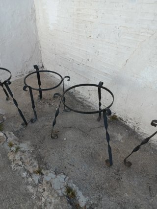 Conjunto 7 Porta Macetas Hierro Forjado