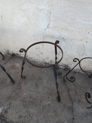 Conjunto 7 Porta Macetas Hierro Forjado