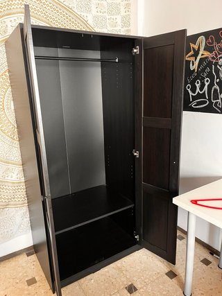 Armario Ikea BRIMNES Negro/Marrón