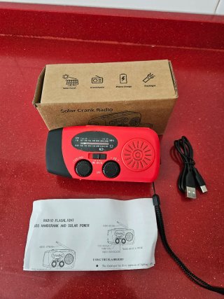 Radio Solar Crank Linterna Cargador Móvil