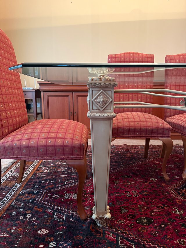 Mesa comedor cristal base decora