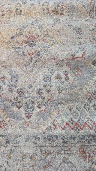 Alfombra salón pelo corto gris multicolor