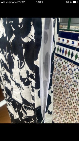 Vestido estampado blanco y negro
