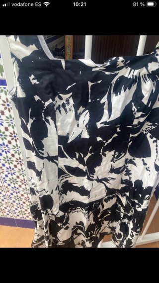 Vestido estampado blanco y negro