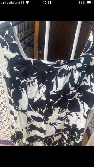 Vestido estampado blanco y negro