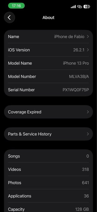iPhone 13 Pro 128GB En perfecto estado, 77% salud.
