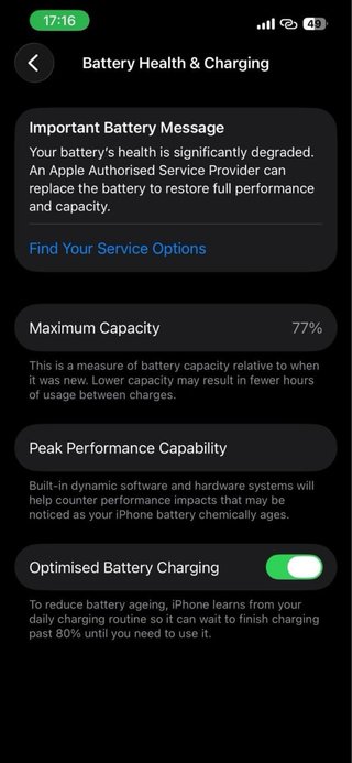 iPhone 13 Pro 128GB En perfecto estado, 77% salud.