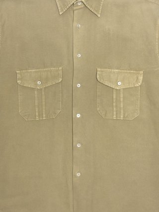 Al Duca D'Aosta Safari Shirt Beige Pique Cotton