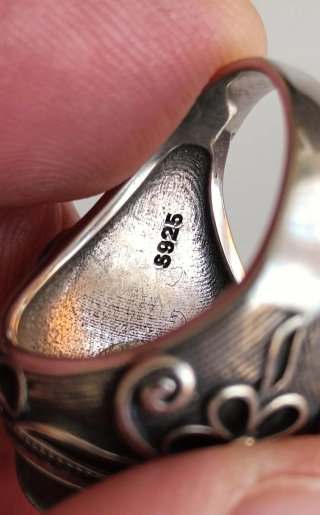 Anillo Plata Labradorita Azul