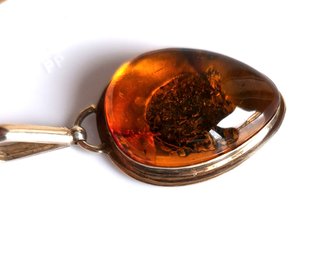 Colgante arte Ámbar , plata