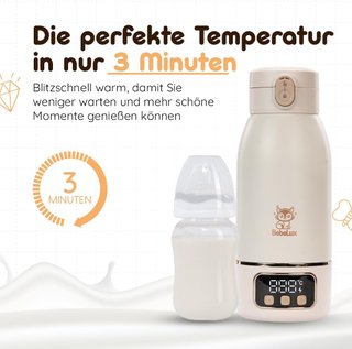 BEBELUX calentador portátil rápido sin BPA
