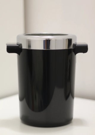 Enfriador de botellas negro y plateado