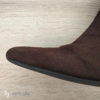 Botas altas de ante marrón con pelo