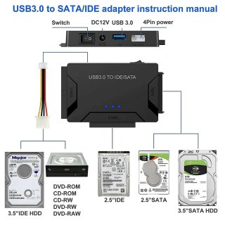 Adaptador USB 3.0 a SATA/IDE HDD