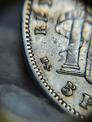 Moneda de plata 5 Pesetas 1882 *82 MSM de España