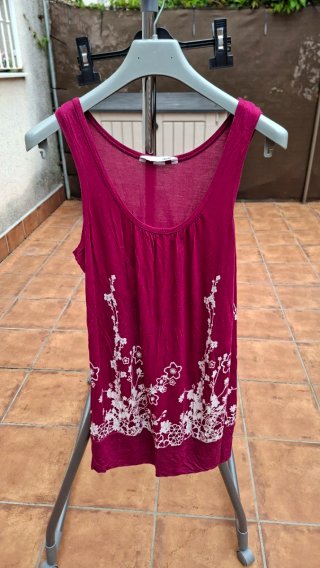 Vestido color bugambilla