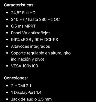 Monitor Lenovo LEGION 24.5 FHD 280Hz