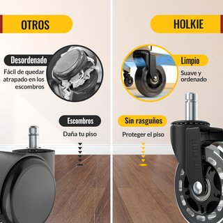 Ruedas silla oficina suave silencioso