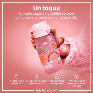 ion8 botella agua niños antifugas fácil limpieza