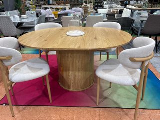 Mesa de comedor redonda de madera Extensible