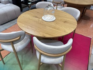 Mesa de comedor redonda de madera Extensible