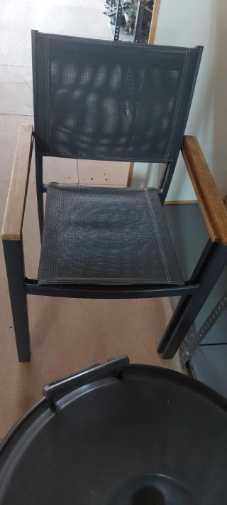4 Sillas de Jardín Metal y Madera