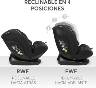 - KikkaBoo silla coche bebé reclinable segura