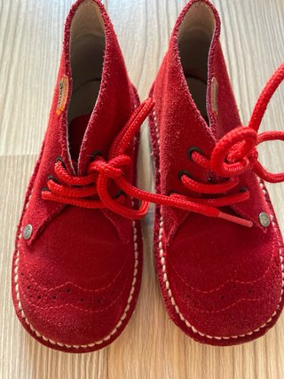 Botines serraje rojos