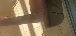 Mesa auxiliar terraza madera
