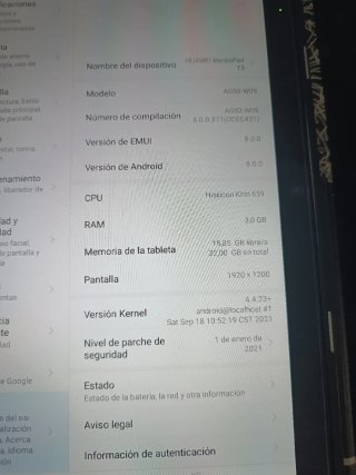 Tablet Huawei Negra T5