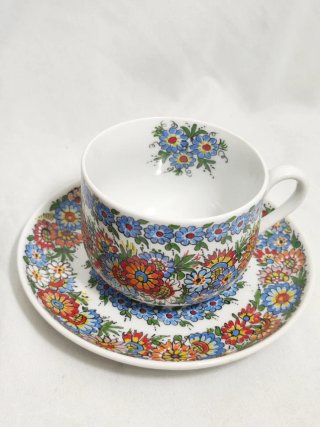 Juego Taza y Platillo Porcelana Polaca Cepelia Opa