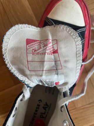 Converse x CDG Chuck 70 Negro/Rojo