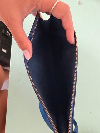 Pochette Louis Vuitton Epi Azul Cuero